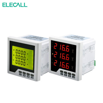 伊莱科(ELECALL)数显三相交流电压表ELE-3AV23/33/73/83/Y液晶数码交流380v 白色 ELE-3AV33 AC750V 7 