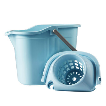 海斯迪克 HK-755 清洁拖把桶 塑料拖把桶带提手 加厚带轮拖布桶 粉红色