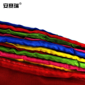 安赛瑞 三角旗串旗 32.5×20cm 10条工地警示旗会场布置小彩旗 开张婚庆装饰吊旗红尼绒绳 26358