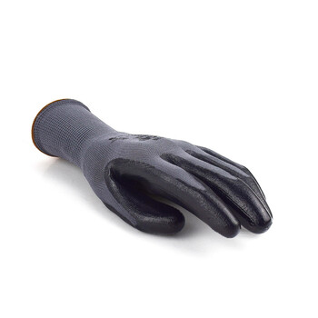 ANSELL 48-128丁腈涂层劳保手套 掌浸防滑耐油耐磨抗撕裂机械防护手套 8码 12双