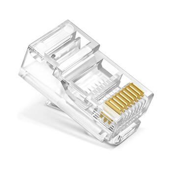 ABLEMEN 水晶头 100个/盒 RJ45网线8P8C网线头 FTP铜壳