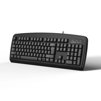 双飞燕（A4TECH)KB-8U 键盘有线 薄膜办公打字用键盘笔记本外接台式电脑通用键盘104键 USB接口 黑色