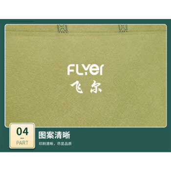 飞尔（FLYER）无纺布袋 环保购物袋 加工大号手提袋【抹茶色 35宽x25高x10侧cm 5000个】