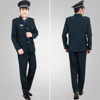 谋福CNMF629新式保安服春秋套装物业安保执勤制服西服工作制服【 (墨绿色西装款+送全套配件) 165】