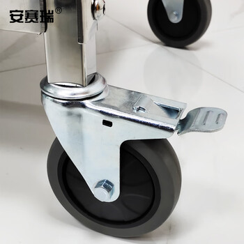 安赛瑞 不锈钢收碗车 酒店餐厅火锅配送手推车 二层餐厅送餐车 方管收碗车 小号27200