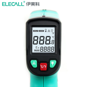 伊莱科(ELECALL)红外线测温仪 高精度测温枪彩屏数显手持式温度计 绿色 EIRT400A（-50-400℃） 7 