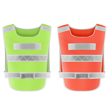 冰禹 BY-5017 交通路政施工环卫反光背心马甲 安全警示反光衣可印字 加厚晶格荧光黄