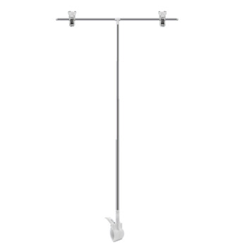 海斯迪克 HKW-162 POP海报纸支架 不锈钢伸缩海报夹子 桌面展示架台式pop广告支架 台式L型海报架