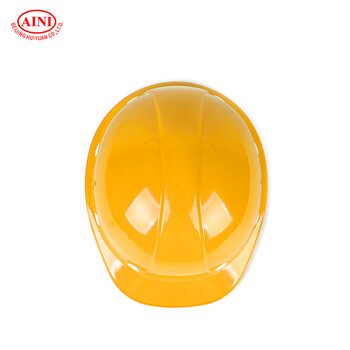 AINI 慧缘ANF-2b-HX单筋型玻璃钢透气安全帽 黄色【华西定制】