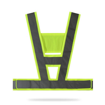 者也（ZYE）工程施工马甲反光背心车用反光背心印字警示服反光背心透气 V型反光荧光黄