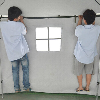者也（ZYE）户外大型工地施工帐篷保暖防雨雪 工程救灾帐篷 三层加厚帆布 救灾棉帐篷 L2型3米*4米
