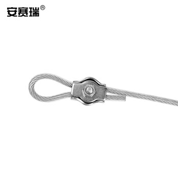 安赛瑞 不锈钢钢丝绳单夹（10个装）钢丝绳配件夹头刹车线卡头装饰夹M2 430208