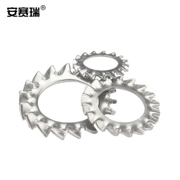 安赛瑞 不锈钢外锯齿垫片（200个装）304不锈钢外多齿防滑止动防松平垫 M18 430514