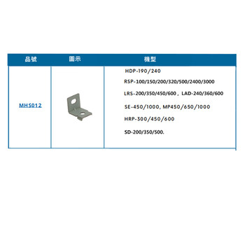明纬（MEANWELL）MHS012 安装支架 4个一套装 安装支架 4个一套