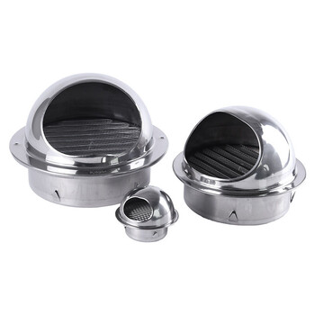 冰禹 BY-5094 （2个）不锈钢风帽防雨防风帽外墙通风油烟机排气罩室外防风罩 100mm