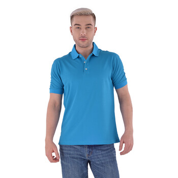 斯卡地尔（Scotoria）半袖POLO衫工作服 夏季半袖 舒适高棉T恤 湖蓝色T0J621B 1件4XL码