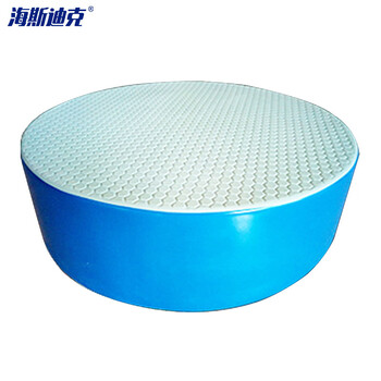 海斯迪克 HK-356  方形安检站台 圆形安检台 出入口检查站台 玻璃钢站岗台 火车站安检站台 方形黄色带脚印