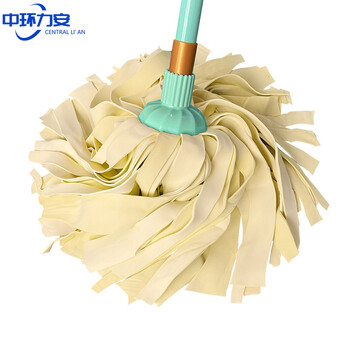 中环力安【颜色随机发货】鹿皮巾拖把鸡皮绒地拖木地板干湿两用圆头老式吸水墩布ZHLA-8544