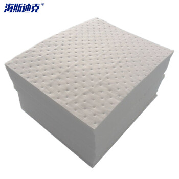 海斯迪克 HKZ-75 片装吸油棉（100片）白色吸油专用吸附棉 400*500*4mm