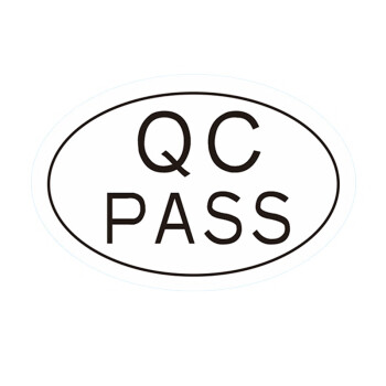 飞尔（FLYER）封口贴 透明防水椭圆形金银黑字封检验贴【30x20mm 黑字 QCPASS 1000贴】