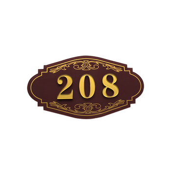 冰禹 BYaf-27 门牌号码牌 房号牌 店铺数字贴（备注款式门牌号）亚克力门牌18*10cm