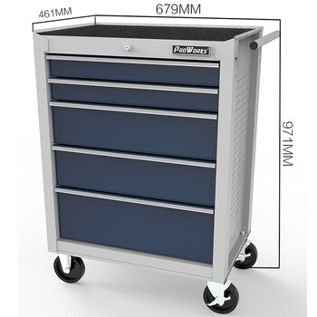 PROWORKS普沃克五抽屉工具车手推式工具柜汽保收纳箱 RL72805