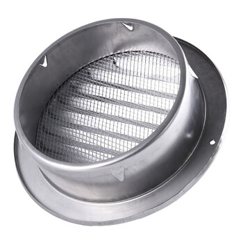 冰禹 BY-5094 （2个）不锈钢风帽防雨防风帽外墙通风油烟机排气罩室外防风罩 80mm