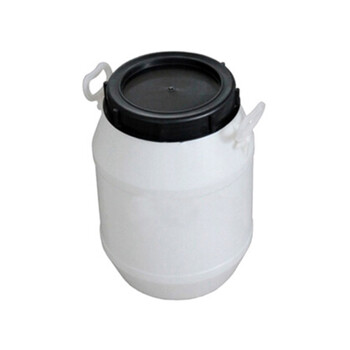 聚远 JUYUAN 圆形塑料化工桶 50L（1个装） 加厚汽油桶水桶 实验室废液桶 白色 带盖 企业定制