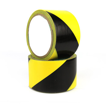 谋福CNMF 警示胶带 地板胶带斑马线胶带 安全警示胶带 地面标识警戒线 （ 加宽6cm款 黑黄色）8482