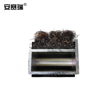 安赛瑞 铝合金地垫 除尘防滑刮泥地垫 1.5壁厚 进门嵌入式脚垫 银行酒店商场门垫50×80cm凹槽款 咖色26546