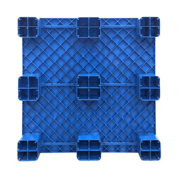 冠思尔货架托盘仓库托盘塑料叉车托盘 塑料卡板防潮板物流垫仓板 新料大九脚平面1000*800*140加3根钢管