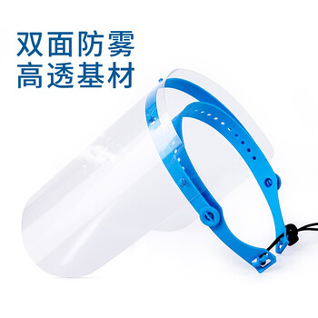 者也 牙科透明防护面罩口腔高透镜片双面防雾面屏防飞沫液体喷溅 支架+8片面屏