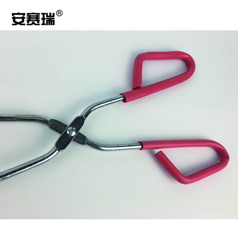 安赛瑞 环卫垃圾钳垃圾夹(5把装)长塑柄垃圾拾物器取物器 火钳碳夹煤球钳烧烤夹子58cm 24479