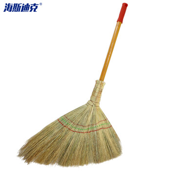 海斯迪克 HK-8029 高粱笤帚红帽木柄 工厂车间地面清洁环卫扫帚 清洁耐用扫帚扫把