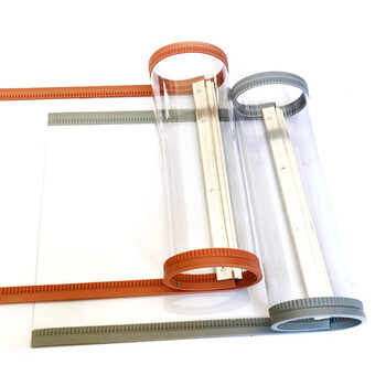 兰诗（LAUTEE）DA5008 透明磁力门帘塑料软门帘 灰色加配重1.5mm宽40cm*210cm