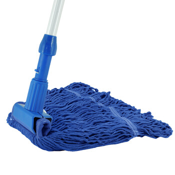 益美得 四色分类棉线蜡拖吸水拖把布拖头配件替换布 蓝色拖布2块装