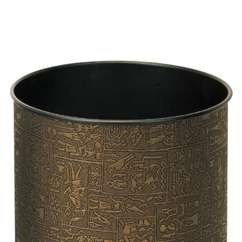 南 GPX-106 南方圆形单层垃圾桶 埃及纹皮 商用垃圾桶 酒店宾馆客房果皮桶