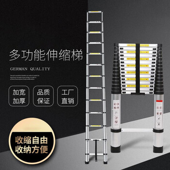 飞尔（FLYER）铝合金单梯 便携加厚梯子【MB003 500cm】