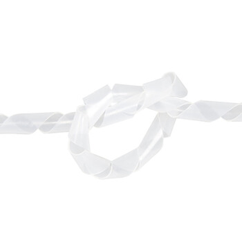 BOWERY缠绕管PE塑料束线管电脑线缆整理电线收纳理线管光纤保护电源线网线包线管12mm白色 7.5米/卷 1卷