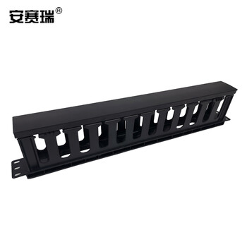 安赛瑞 塑料理线架 12档24口 1U 19英寸网络电话线网线理线器机房机柜管理器电话网络配线架 510181