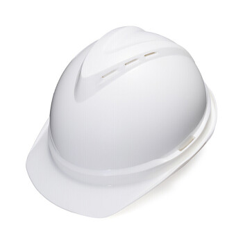 梅思安ABS豪华超爱戴有孔白色防撞头盔透气安全帽+双色logo单处定制印字+1个编码1顶