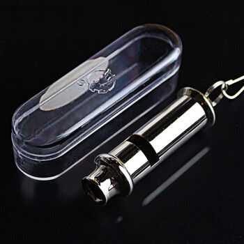 谋福CNMF 9640 双腔高频口哨 警哨 金属裁判口哨 教练口哨 多功能裁判员哨（长筒口哨）