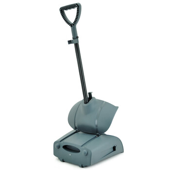 益美得 MJ1301 塑料防风扫把簸箕套装组合商用软毛扫帚畚斗垃圾铲 灰色组合