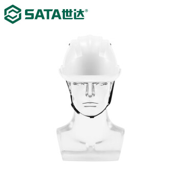 世达（SATA）TF0203W  M顶开关式通风孔棘轮款ABS安全帽-白色