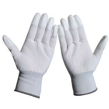 厚创  尼龙PU涂指涂层手套 透气指尖耐磨 【涂指】S粉色边/10双