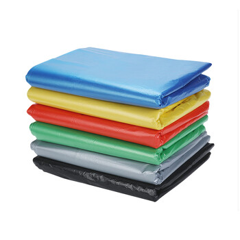 益美得 WY2062垃圾分类袋大号干湿垃圾分类袋彩色塑料平口袋 黑色80*100（50个） /包