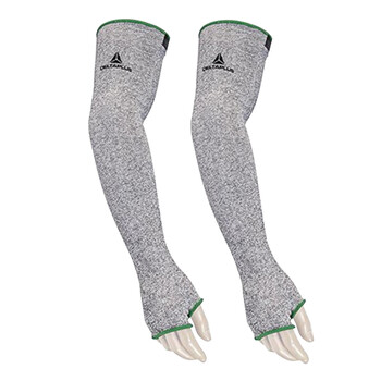 代尔塔/DELTAPLUS 202001高性能纤维针织防切割套袖 长55厘米灰色9码1副