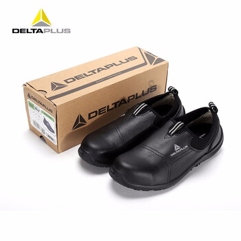 代尔塔 (DELTAPLUS)301213 劳保色透气舒适防水防油防滑防砸安全色黑色41码1双装DKH