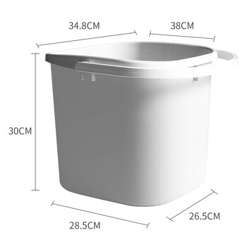 达福芮30cm加厚加大泡脚桶 家用大号塑料洗脚盆提水桶塑料盆加厚足浴盆