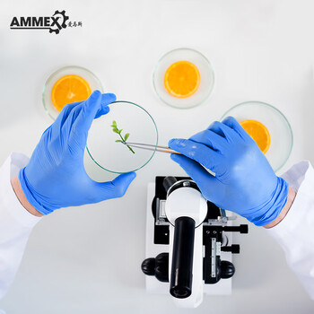 爱马斯一次性丁腈手套加厚 防水 实验室清洁工作100只/盒 APFNCHD 中号M码